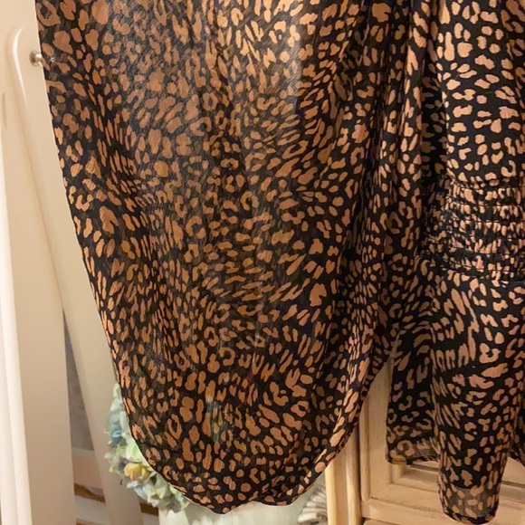 1 State Leopard Animal Print Blouse - Picture 5 of 7